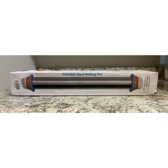 4 Sets Stainless Steel Rolling Pins with Adjustable Discs 2/3/6/10mm Baking - Picture 3 of 11